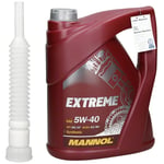 5 Litres Mannol Extreme huile de moteur 5W40 pour voiture