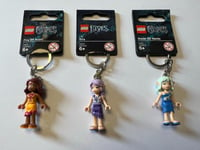 Lego Elves Water Elf Naida / Fire Elf Azari / Wind Elf Aira Minifigure Keyrings