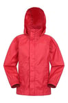 Mountain Warehouse Pakka Kids Waterproof Jacket - Wind Resistant, Lightweight,Breathable Rain Coat for Girls & Boys, Packaway Bag - For Rain, Autumn, Winter Red Kids Size 11-12 Years