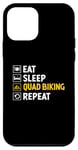 Coque pour iPhone 12 mini Eat Sleep Quad Bike Repeat ATV 4 Wheeler Quad Biker