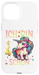 Coque pour iPhone 15 Kinder ich bin schon 4 anniversaire licorne 4 ans fille