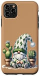 Coque pour iPhone 11 Pro Max Grumpy Cactus Dad Gnome With Succulent Pots For Cactus Lover