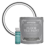 Rust-Oleum White Washable Matt Floor Tile Paint - Cotton (White) 2.5L