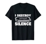 Mens I Destroy Silence Funny Harmonica Player T-Shirt