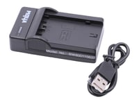 vhbw Chargeur compatible avec Sony Alpha ILCE-7M4, ILCE-7M3, ILCE-6600, ILCE-7M3K, ILCE-6700 caméra action-cam + témoin de charge