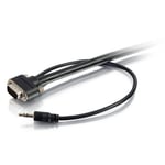 C2G 50228 Select VGA + 3.5mm Stereo Audio and Video Cable M/M, In-Wall CMG-Rated, Black (25 Feet, 7.62 Meters)