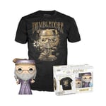 Funko Boxed Pop! & Tees (Adult): Harry Potter - Dumbledore with Wand (Metallic) (Special Edition)Vinyl Figure & T-Shirt (M)