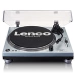 Lenco - L-3809ME Direkte drev pladespiller med USB / PC-kodning Metallisk blå - L-3809ME