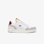 Lacoste Sneakers T-Clip femme avec détails en cuir Taille 42 Blanc/bordeaux