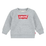 Levi's Kids Batwing Crewneck Sweatshirt Baby Boys, Grey Heather, 9 Months