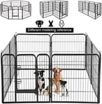 UNDERDOG Extra Heavy Duty Puppy Play Pen 8 x Panel Playpen Indoor/Outdoor Dog/Puppy Whelping Pen Pens (Large)