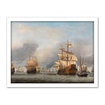 Artery8 The Capture Of The Royal Prince Battle At Sea Artwork Framed Wall Art Print 18X24 Inch