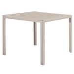 Table Extérieur Carré Jardin Résine Effet Bois Beige 78x78x74h 437v