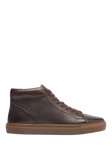 Oliver Sweeney Laxey Leather Hi-Top Trainers, Brown