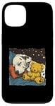 Coque pour iPhone 13 Dalmatien endormi avec ours en peluche