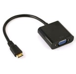 Adaptateur Convertisseur Mini HDMI à VGA - pour écran moniteur HD TV MacBook