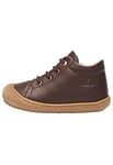 Naturino Cocoon-Chaussures Premiers Pas en Nappa, doublés en Laine Marron 23