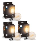 Philips Hue - 3x E27 Filament G93 - White Ambiance - Pakke