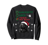 Cute Newfoundland Dog Christmas Naughty Nice Tried my Best Sweatshirt