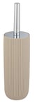 WENKO WC-Garniture Modèle Agropoli | Accessoires de Salle de Bain esthétiques en Beige | Brosse de Toilette avec tête Interchangeable | Matériau en Plastique | Ø 10 x 36,5 cm | Couleur Beige