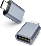 Lot de 2 adaptateurs USB C vers USB, USB C mâle vers USB 3 Femelle Compatible avec iMac 2021, iPad Pro 2021, MacBook Pro 2020 et Autres appareils de Type C ou Thunderbolt 3 Bleu.[G584]