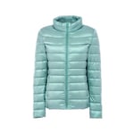 Spring Autumn Women Ultralight Thin Down Jacket Down Hooded Jackets Warm Winter Coat a Female Portable Outwear,Mint Stand,5XL