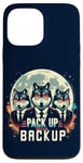 Coque pour iPhone 13 Pro Max Emballez avec un jeu de mots de l'équipe de loup à fourrure assorti