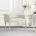 The Living Store - Banc beige 98x56x69 cm lin Beige