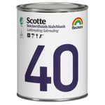 Beckers Lackfärg, Scotte 40 Snickerifinish halvblank, 1L, Gråton