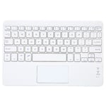 Clavier Bluetooth avec pavé tactile Touchpad Ultra Mince QWERT - Blanc