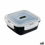 Boîte à lunch hermétique Luminarc Pure Box Noir 1,22 L verre [6 Unités]