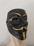 Uusi Anonymous Guy Fawkes Fancy Dress -asusteet Macka Ripsivärit Halloween The V Party Cosplay Naamiaismaskit