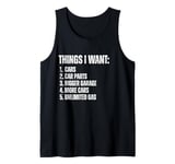 Car Enthusiast Pun for Auto Repair Driving Car Fan Tank Top