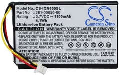 Kompatibelt med Garmin Nuvi 65LM, 3.7V, 1100 mAh