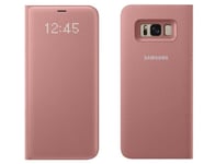 Official Genuine Samsung Galaxy S8+ LED View Flip Wallet Case Cover Pink