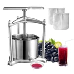 VEVOR Pressoir à Fruits Manuel Presse à Vin 5L en Inox et Alu Pressoir-Baies Jus