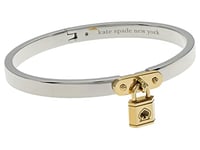 Kate Spade New York Lock and Spade Charm Bangle Silver Gold One Size