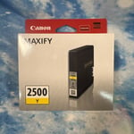 Genuine CANON Maxify PGI-2500 YELLOW Ink Cartridge / Boxed & Sealed