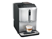 Siemens Eq.300 Tf303e01 - Automatisk Kaffekokare Med Mjölkskummare - 15 Bar - Ljus Silver