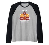 Funny Turkey WTF Where's The Football Thanksgiving Dinner Raglan Baseball Tee