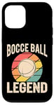 Coque pour iPhone 12/12 Pro Boule de pétanque vintage Legend Retro Sports