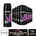 Lynx Body Spray 48-Hour High Definition Fragrance Deodorant For Men 150ml, 18pk