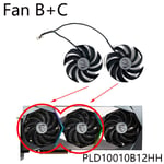 Ventilateur de carte vidéo PLD10010B12HH,pour gelée GeForce RTX 3070 3080 3090 3070Ti SUPRIM X,roulement à billes - Type Fan BC