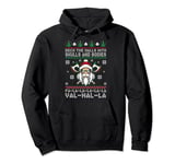 Deck The Halls With Skulls And Bodies - Viking old man Pullover Hoodie