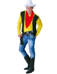 Lucky Luke Inspirert Kostymeoverdel med Vest og Skjerf