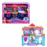 Mattel Princesses Disney Coffret Deluxe Château D’Ariel Avec Petite Poupée, 1 Ami, 12 Accessoires, 6 Zones De Jeu Et Piscine, Jouet Enfant, Dès 3 Ans, HLW95