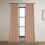 HPD Half Price Drapes Heritage Rideaux occultants en Velours Pelucheux de 304,8 cm de Long pour Chambre à Coucher et Salon 127 x 304,8 cm (l x L) (1 Panneau), Fleur de pêche, 127 x 304,8 cm (l x L)