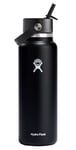 Hydro Flask 40 OZ Wide Flex Straw Cap Black