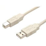 StarTech.com 3 ft Clear A -> B USB 2.0 Cable - M/M câble USB 0,91 m USB A USB B Transparent - Câbles USB (0,91 m, USB A, USB B, Male Connector/Male Connector, Transparent)