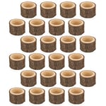 SUMTree 24 pcs bougeoirs en Bois Chandelier Votive Support de Bougie décoration pour Maison, Table, Mariage (Hauteur 4CM)